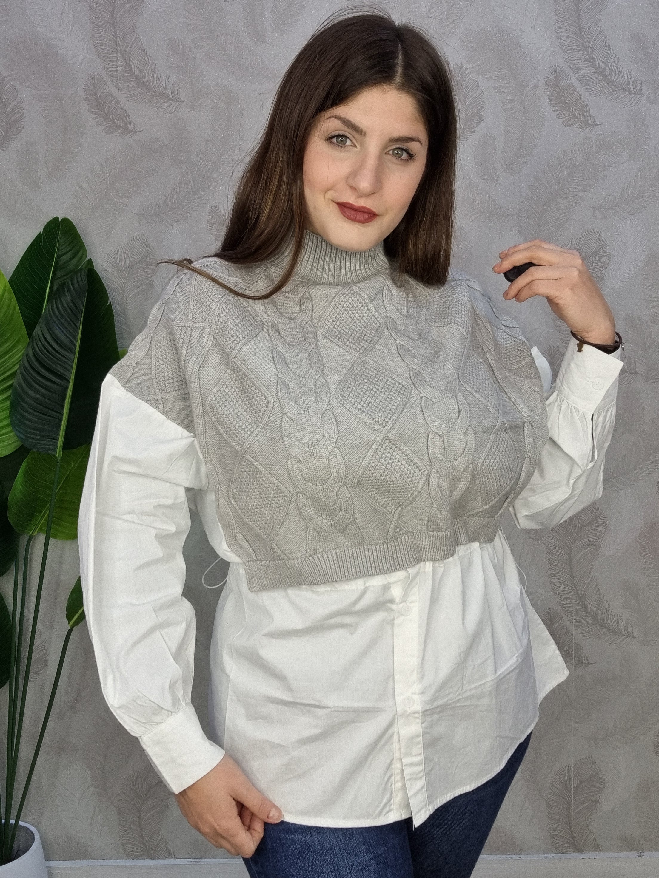 MAGLIONCINO CAMICIA CURVY