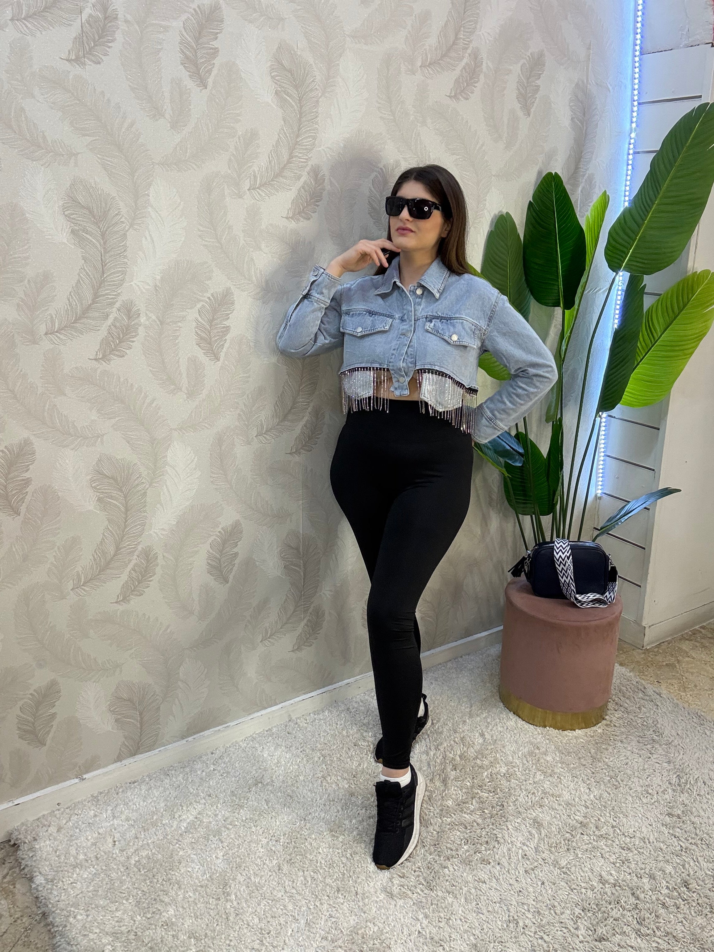 GIUBBINO JEANS CROP