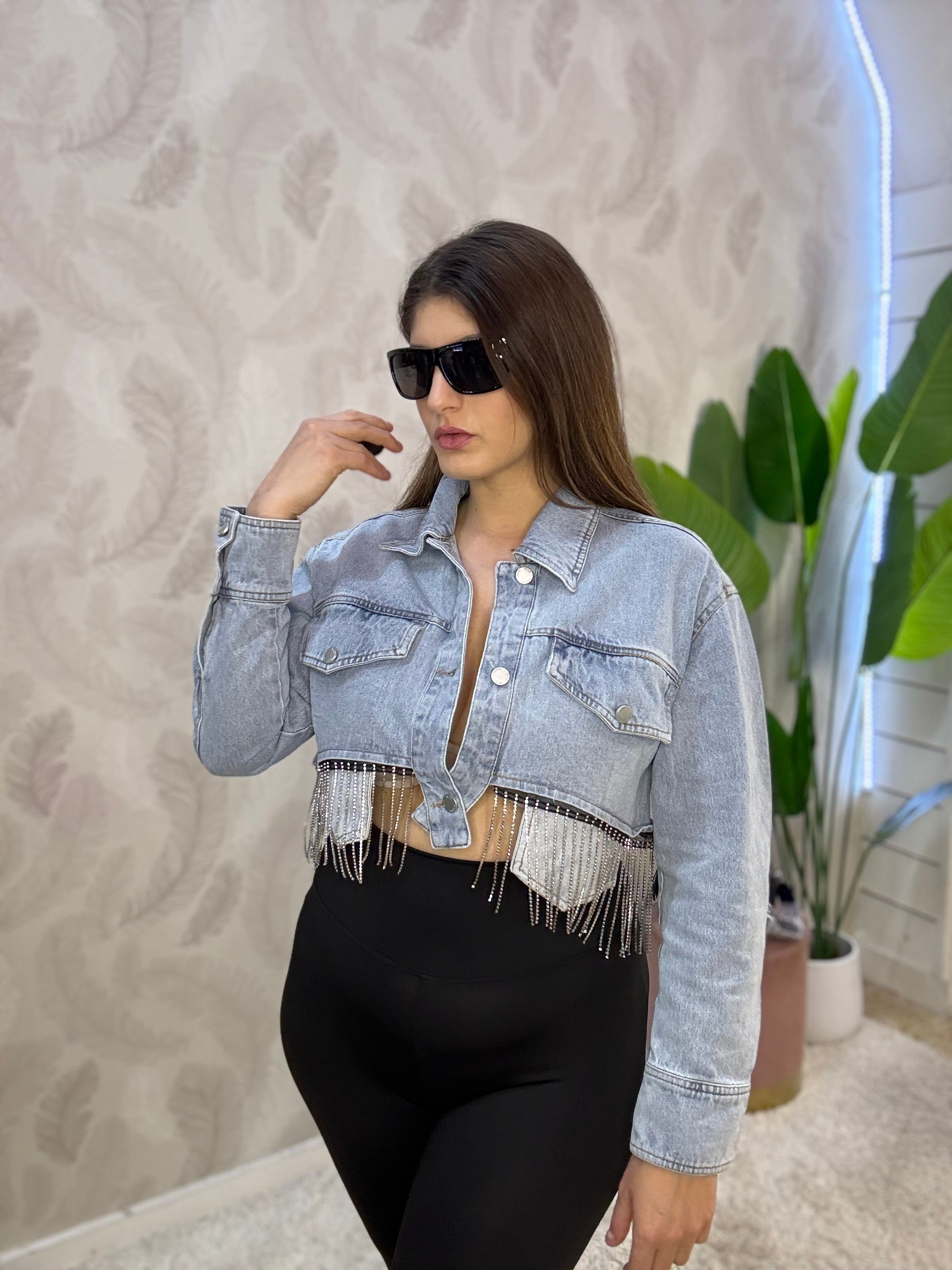 GIUBBINO JEANS CROP