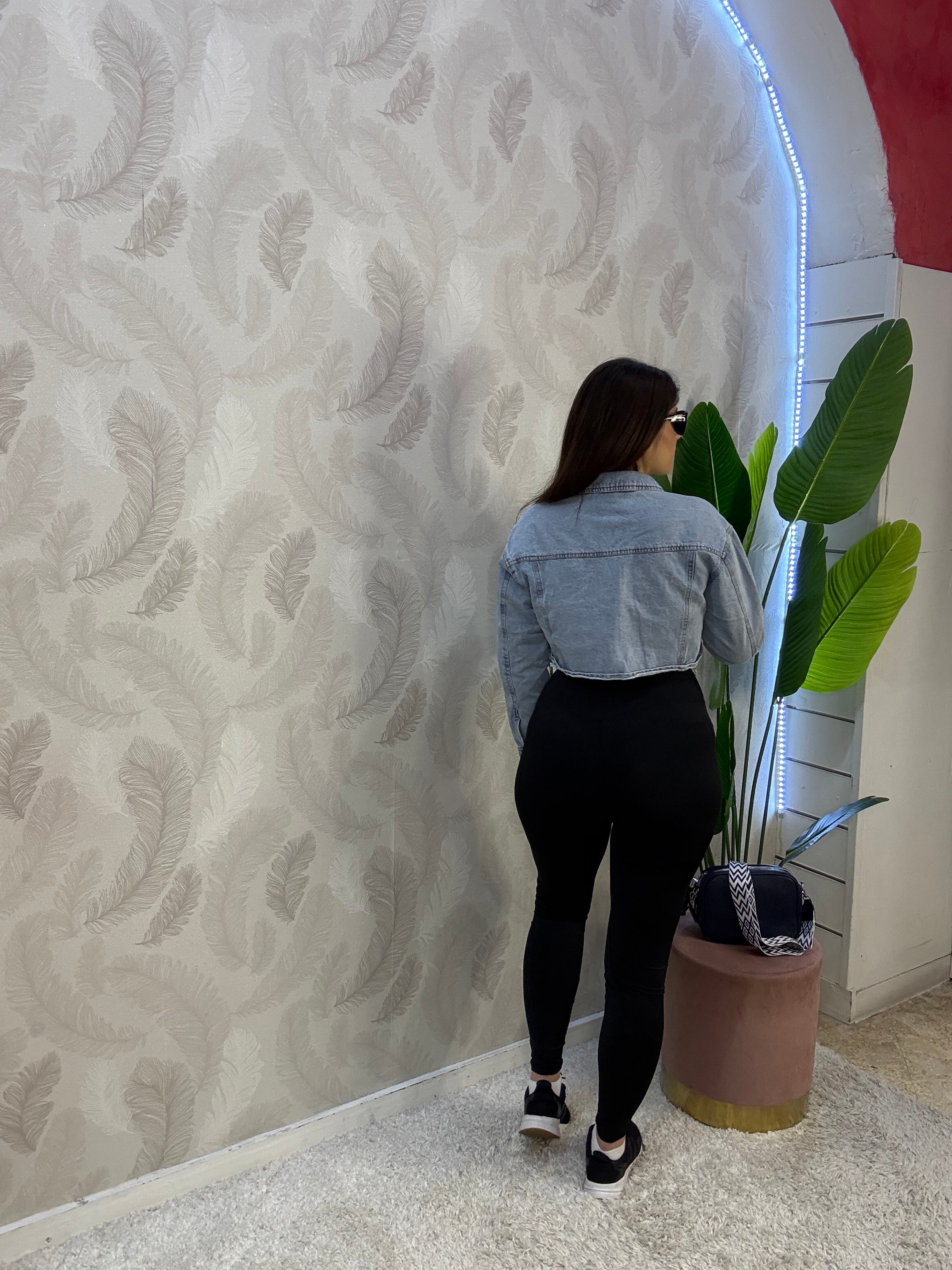 GIUBBINO JEANS CROP
