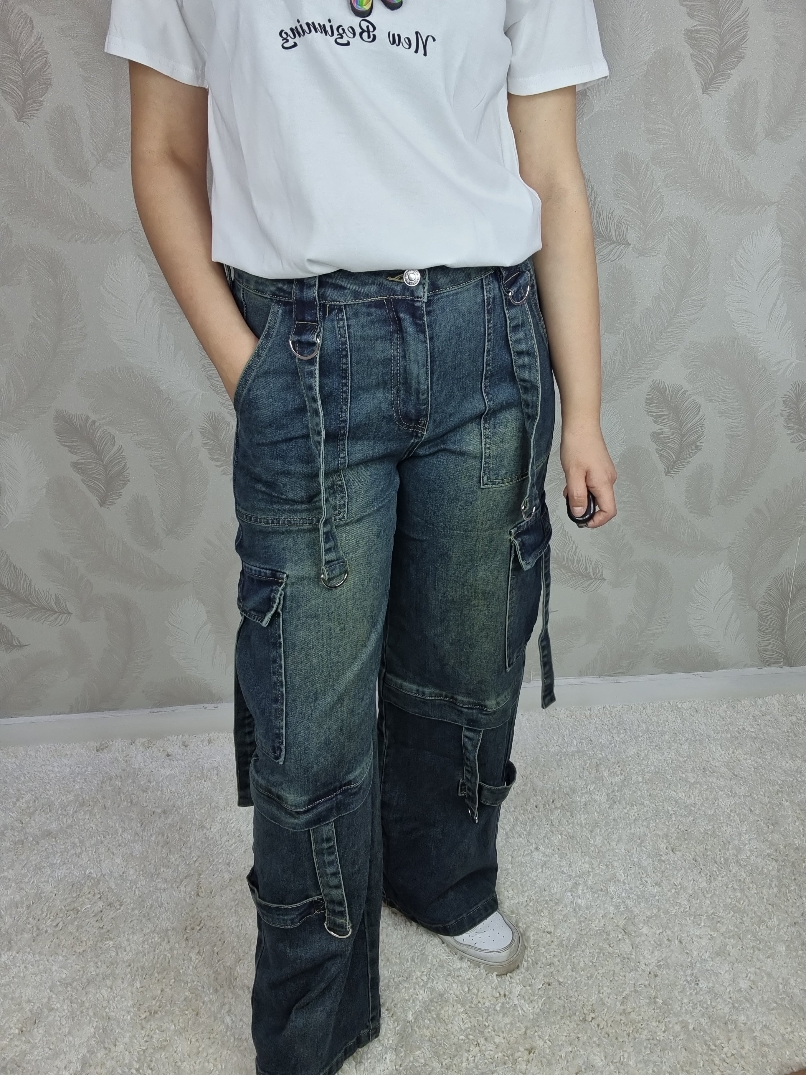 JEANS NICOLE CARGO SLIM